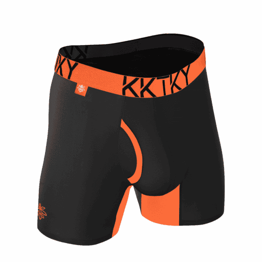 Alternative view of Pánske boxerky KKTKY Briefs Horiaci ker Neónová oranžová