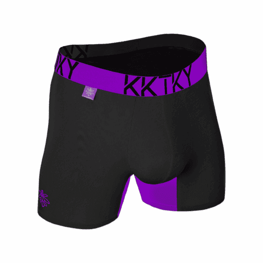 Alternative view of Pánske boxerky KKTKY Trunks Goliášove slivky Neónová fialová